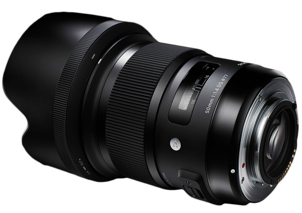 Sigma 50mm f/1.4 DG HSM Art Lens for Canon with LaCie Hard Drive and SanDisk 64GB Memory Card