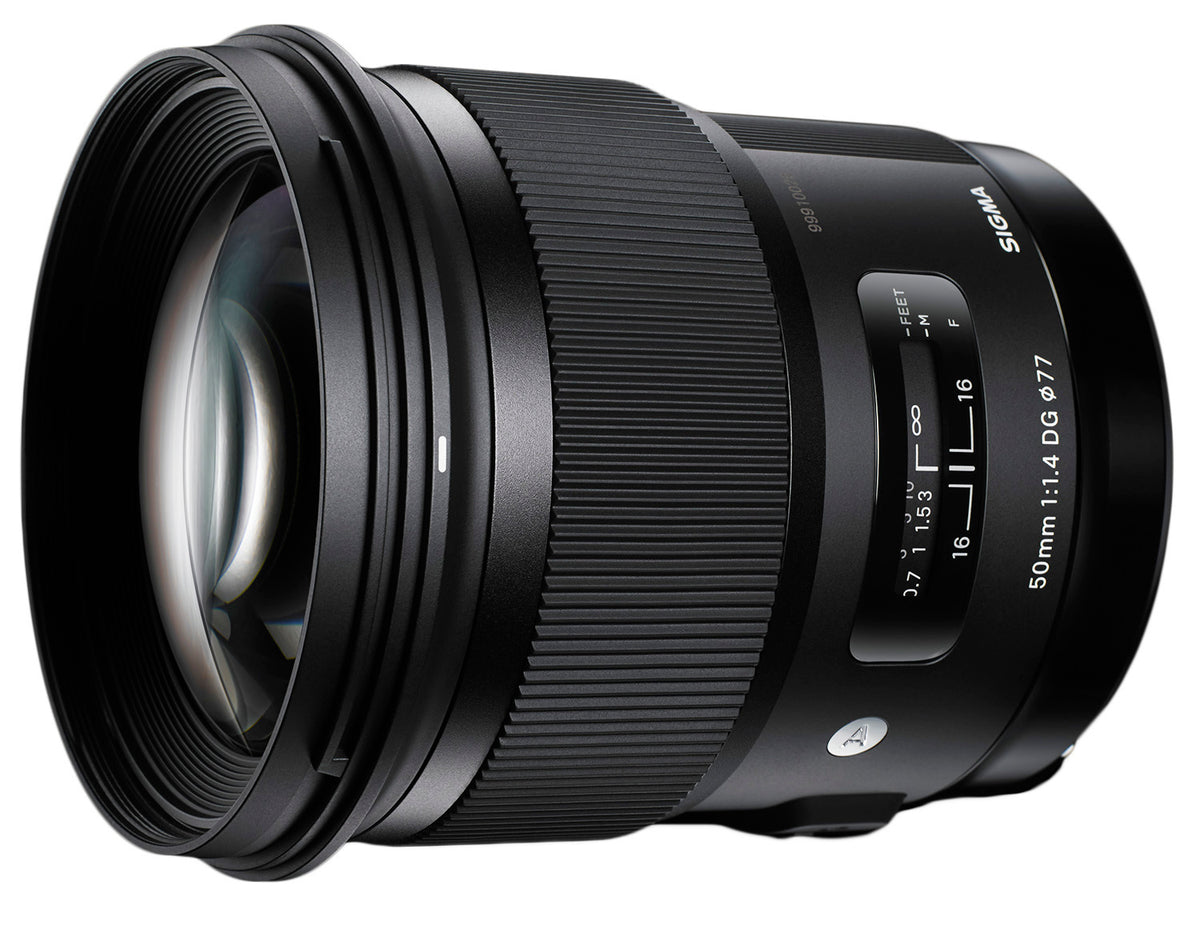 Sigma 50mm f/1.4 DG HSM Art Lens for Canon with LaCie Hard Drive and SanDisk 64GB Memory Card