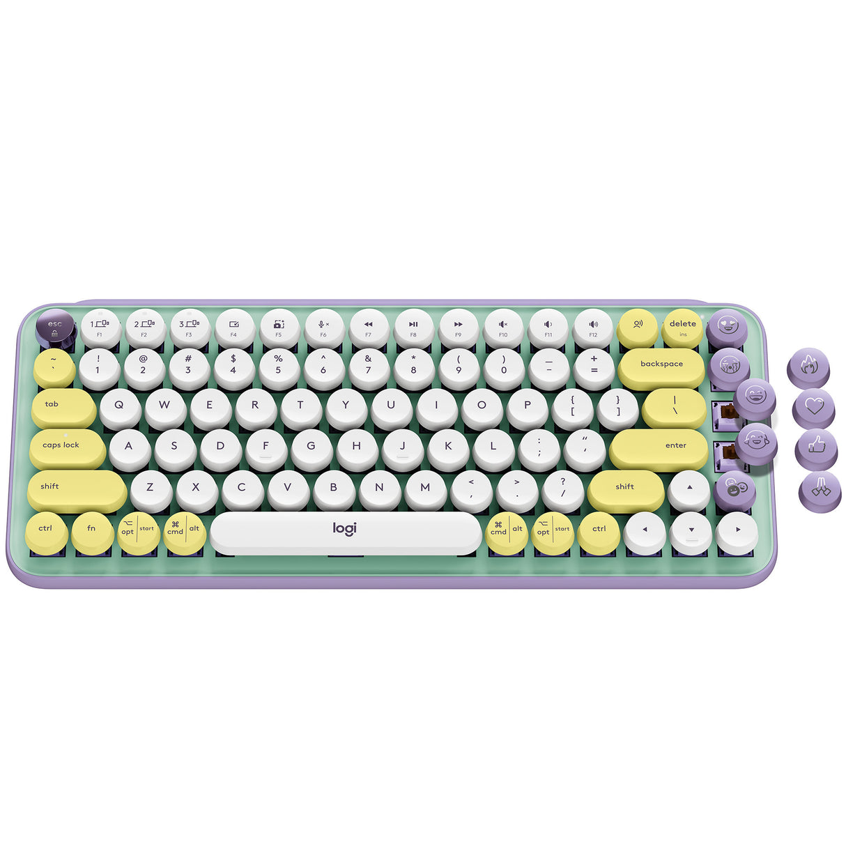 Logitech POP Keys Wireless Mechanical Keyboard with Custom Keys for Windows and Mac (Daydream Mint)