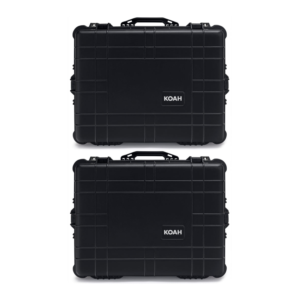 Koah Weatherproof Wheeled Hard Case with Customizable Foam (25 x 20 x 12 Inch, 2-Pack)