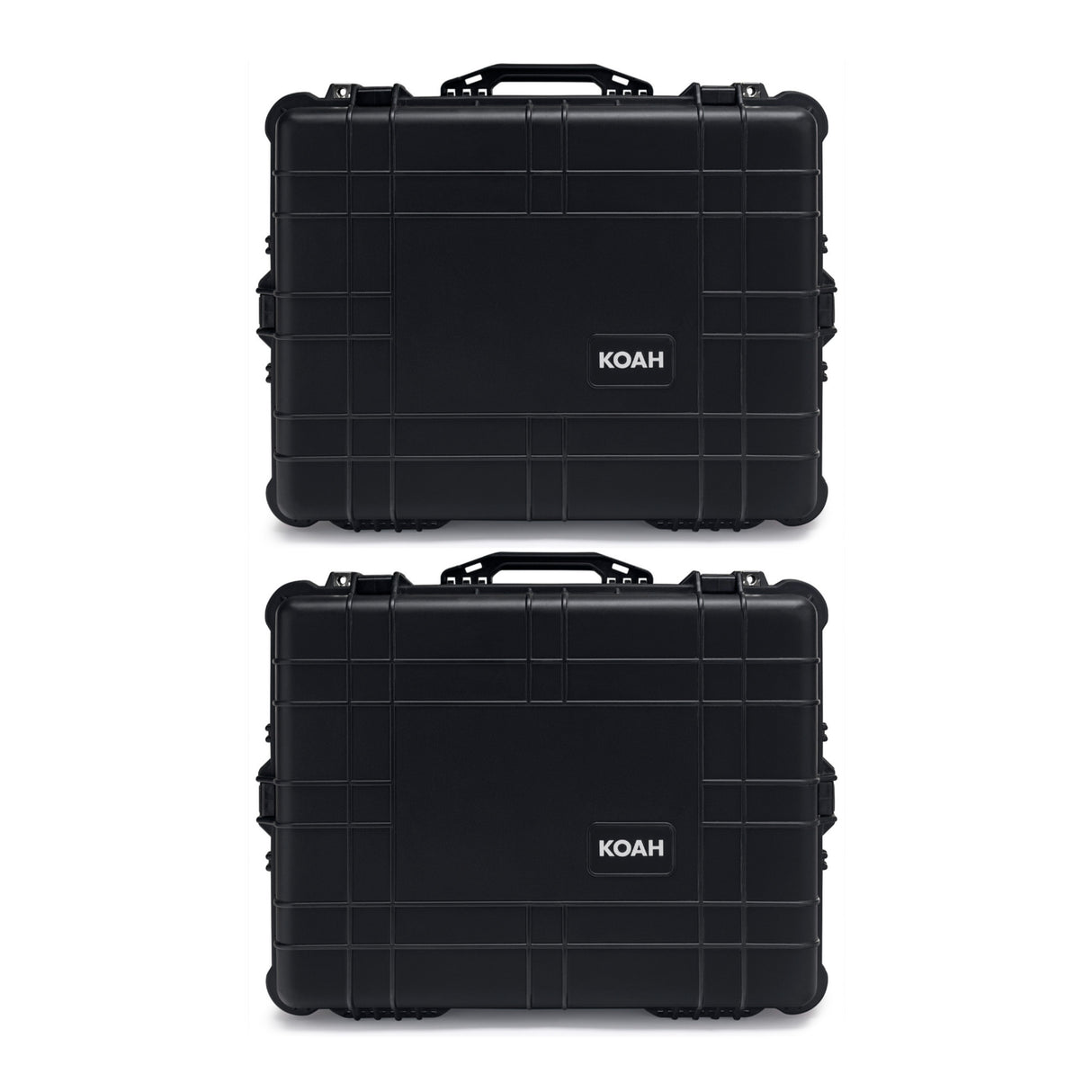 Koah Weatherproof Wheeled Hard Case with Customizable Foam (25 x 20 x 12 Inch, 2-Pack)