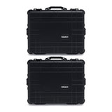 Koah Weatherproof Wheeled Hard Case with Customizable Foam (25 x 20 x 12 Inch, 2-Pack)