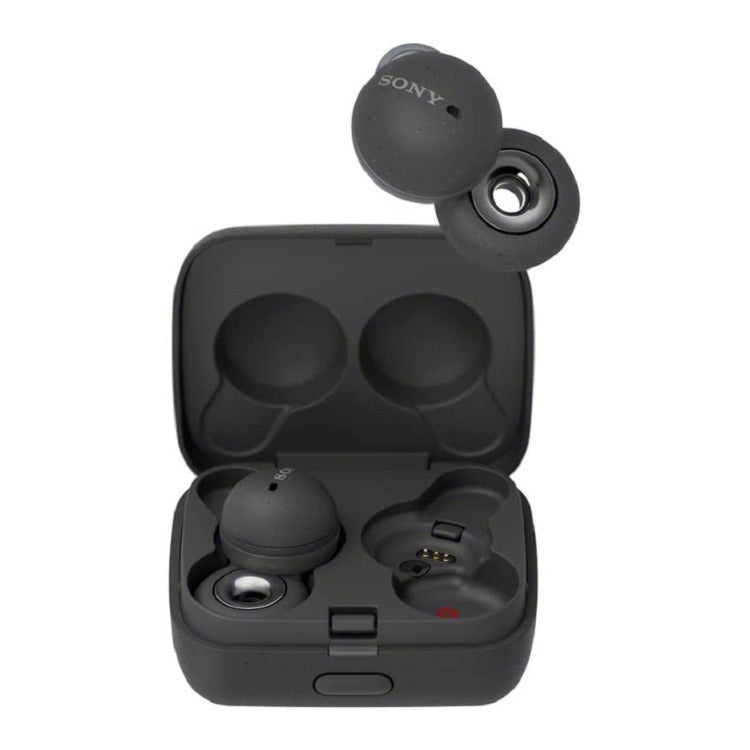 Sony LinkBuds Truly Wireless Earbuds (Dark Gray) with Knox Gear Hard EVA Travel Case
