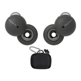 Sony LinkBuds Truly Wireless Earbuds (Dark Gray) with Knox Gear Hard EVA Travel Case