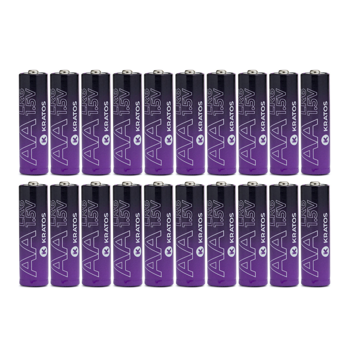 Kratos Power High-Performance Ultra Alkaline AA Batteries (20-Pack)