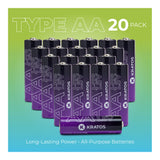 Kratos Power High-Performance Ultra Alkaline AA Batteries (20-Pack)