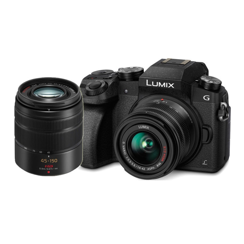 Panasonic Lumix DMC-G7 Camera Bundle with 14-42mm and 45-150mm Lenses