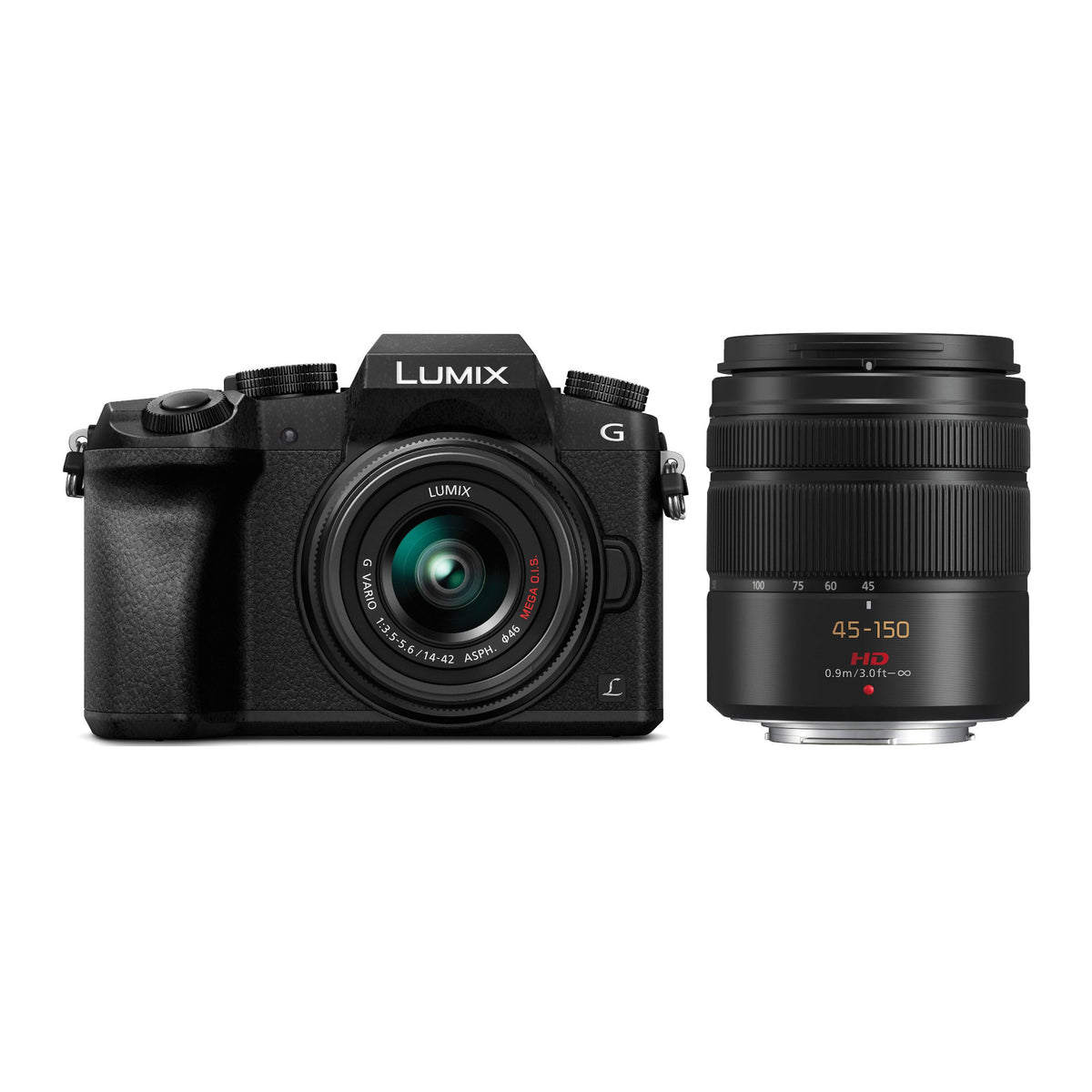 Panasonic Lumix DMC-G7 Camera Bundle with 14-42mm and 45-150mm Lenses