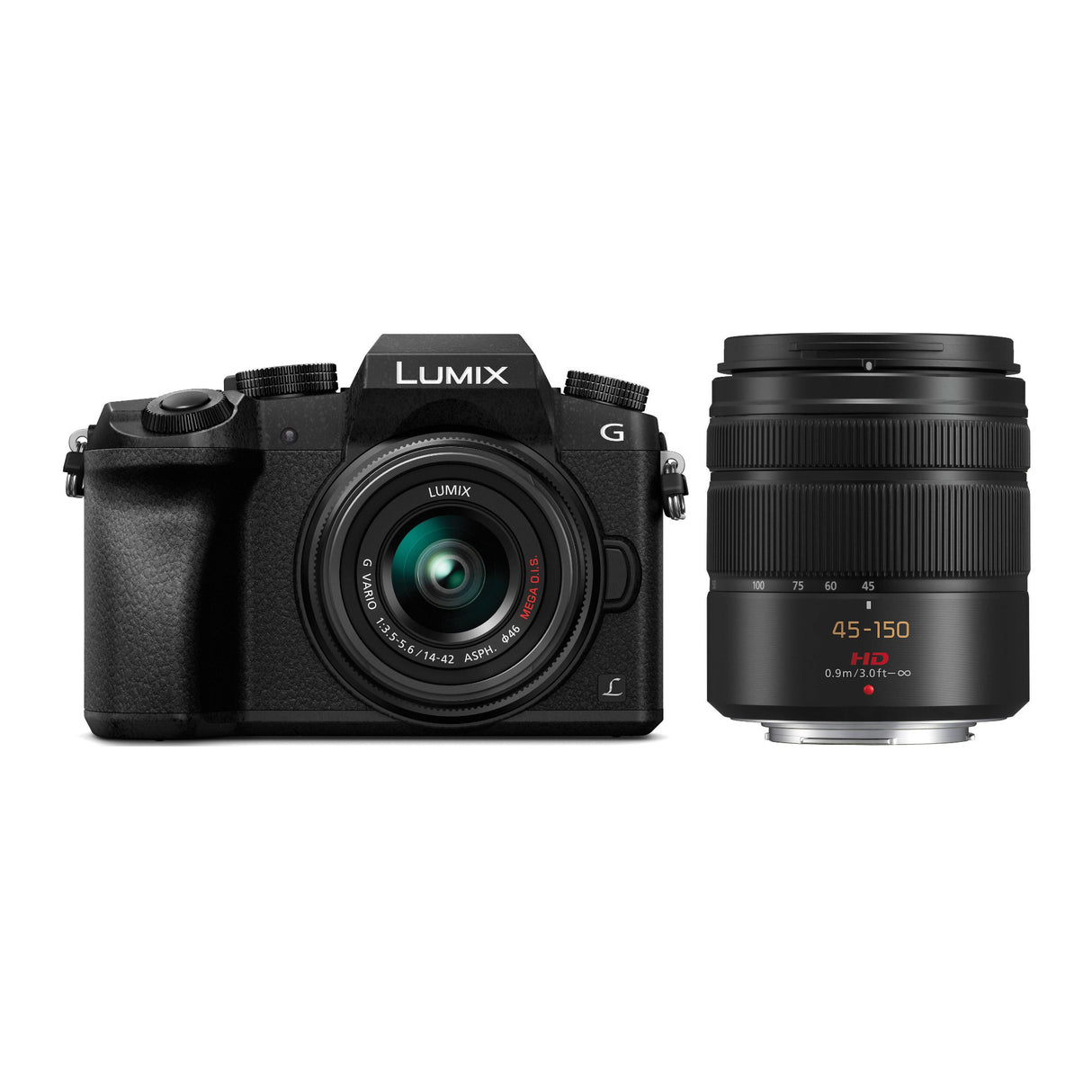 Panasonic Lumix DMC-G7 Camera Bundle with 14-42mm and 45-150mm Lenses