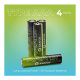 Kratos Power High-Performance Ultra Alkaline AAA Batteries (4-Pack)