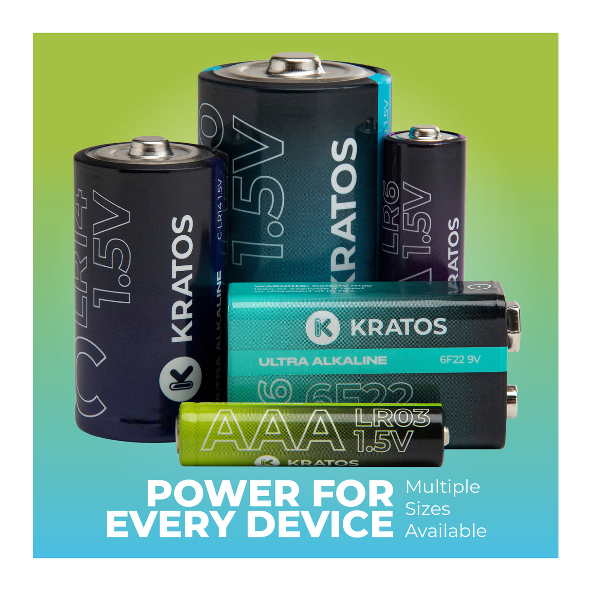 Kratos Power High-Performance Ultra Alkaline AAA Batteries (4-Pack)