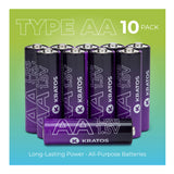 Kratos Power High-Performance Ultra Alkaline AA Batteries (10-Pack)