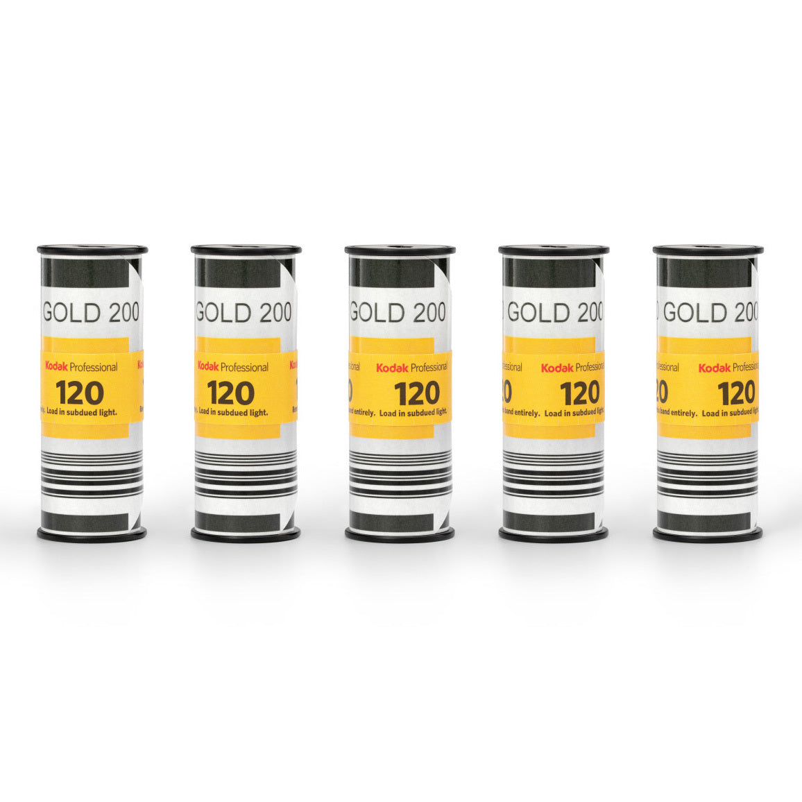 Kodak Professional Gold 200 Color Negative Film (120 Roll Film, 5-Pack)