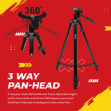 Focus Camera Travel DSLR Camera 59" Tripod Stand With Bag And Rechargeable Batteries