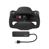 Honeycomb Aeronautical Alpha Flight Controls Yoke and Switch Panel with 4-Port USB 3.0 Hub Bundle