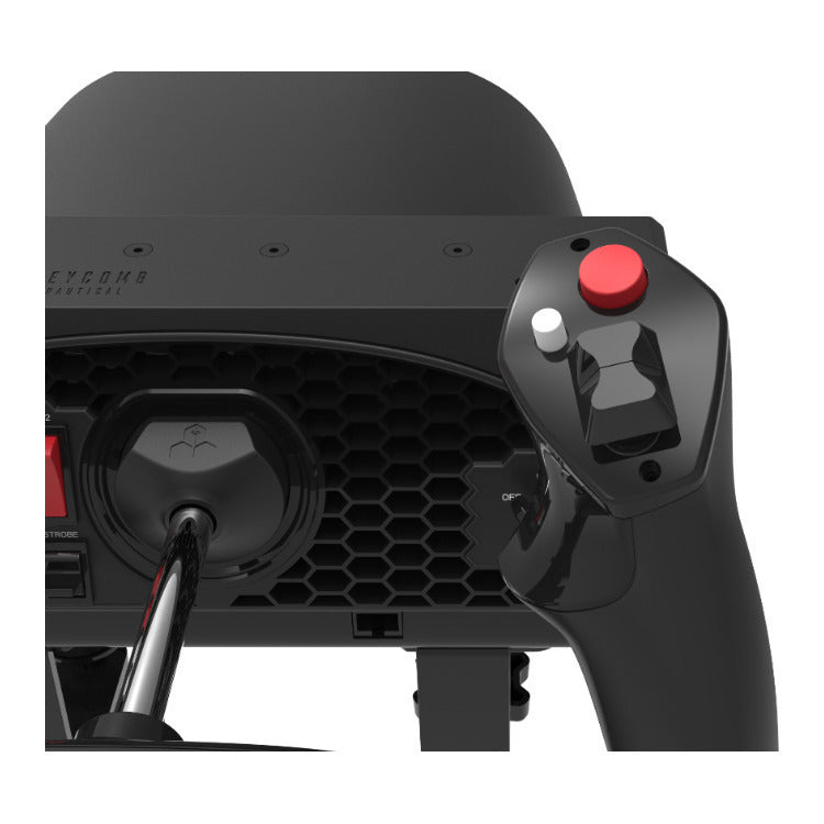 Honeycomb Aeronautical Alpha Flight Controls Yoke and Switch Panel with 4-Port USB 3.0 Hub Bundle