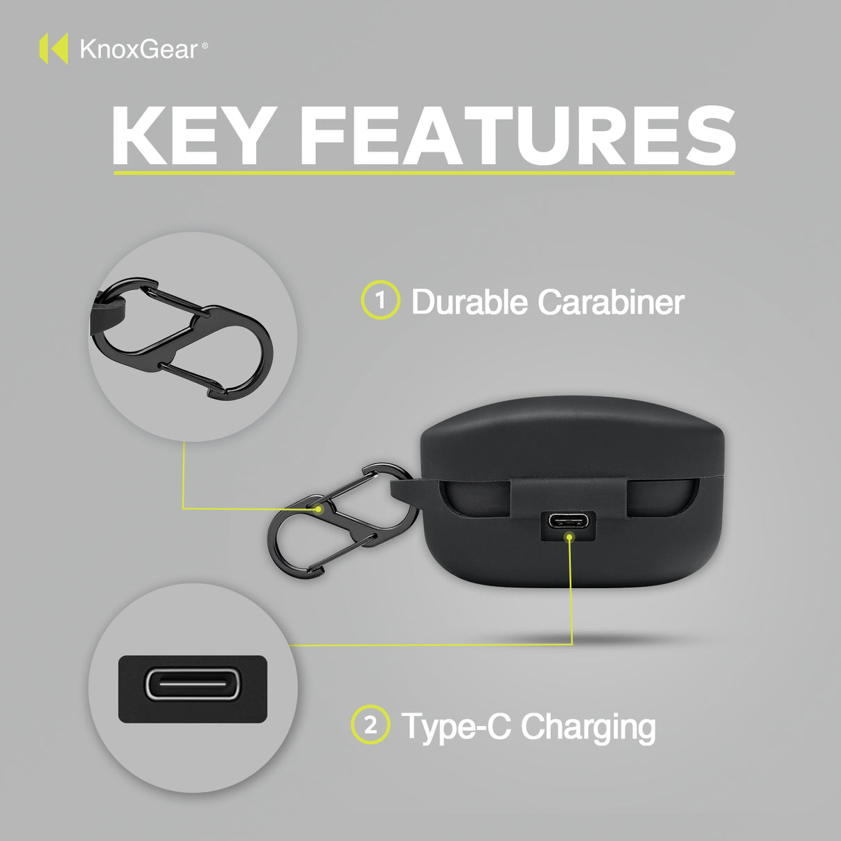 Knox Gear Silicone Charging Case for Sony WF-1000XM4 Truly Wireless Earbuds