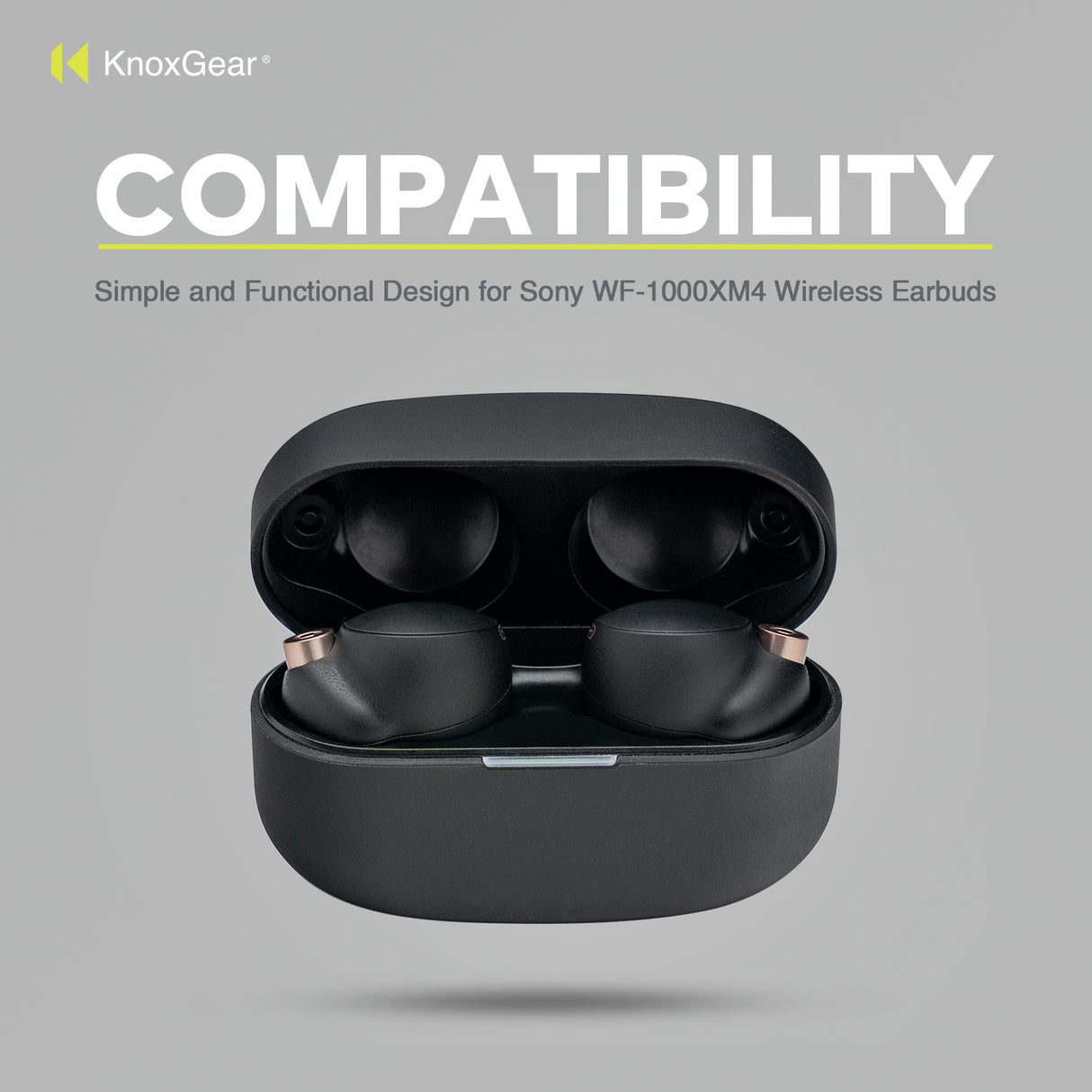 Knox Gear Silicone Charging Case for Sony WF-1000XM4 Truly Wireless Earbuds