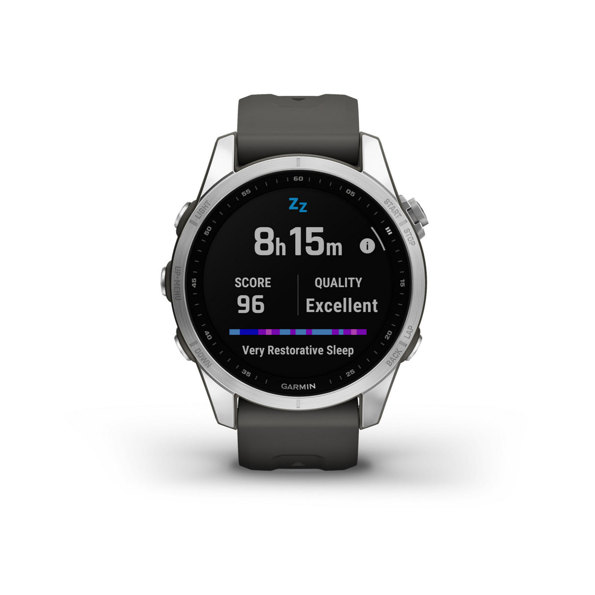 Garmin Fenix 7S Stainless Steel Smartwatch with Graphite Band