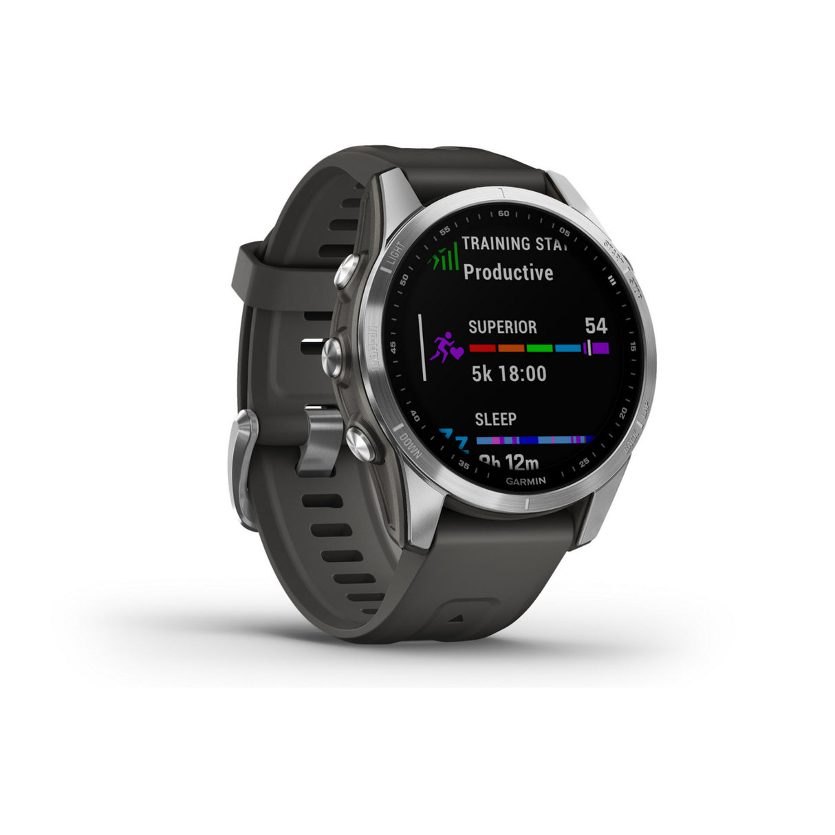 Garmin Fenix 7S Stainless Steel Smartwatch with Graphite Band