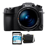 Sony CyberShot RX10 IV Digital Camera with 64GB SDXC Memory Card and Camera Bag Bundle