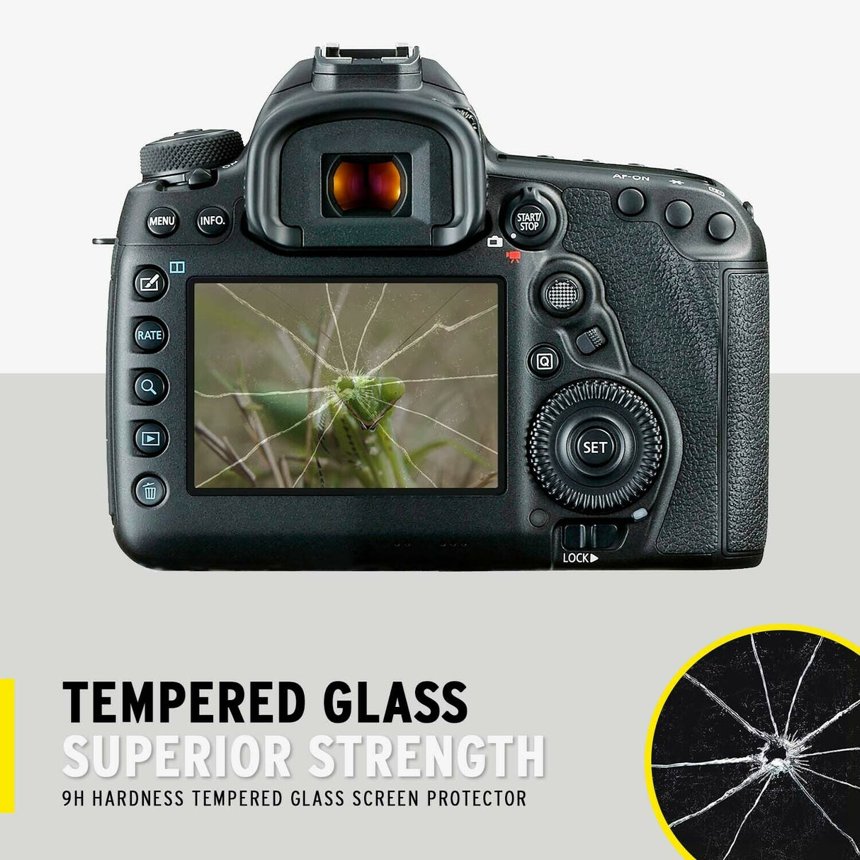 Koah LCD Ultra Armor Screen Protector for Canon 5D Mark IV, 5D Mark III, 5DS, and 5DS R Cameras