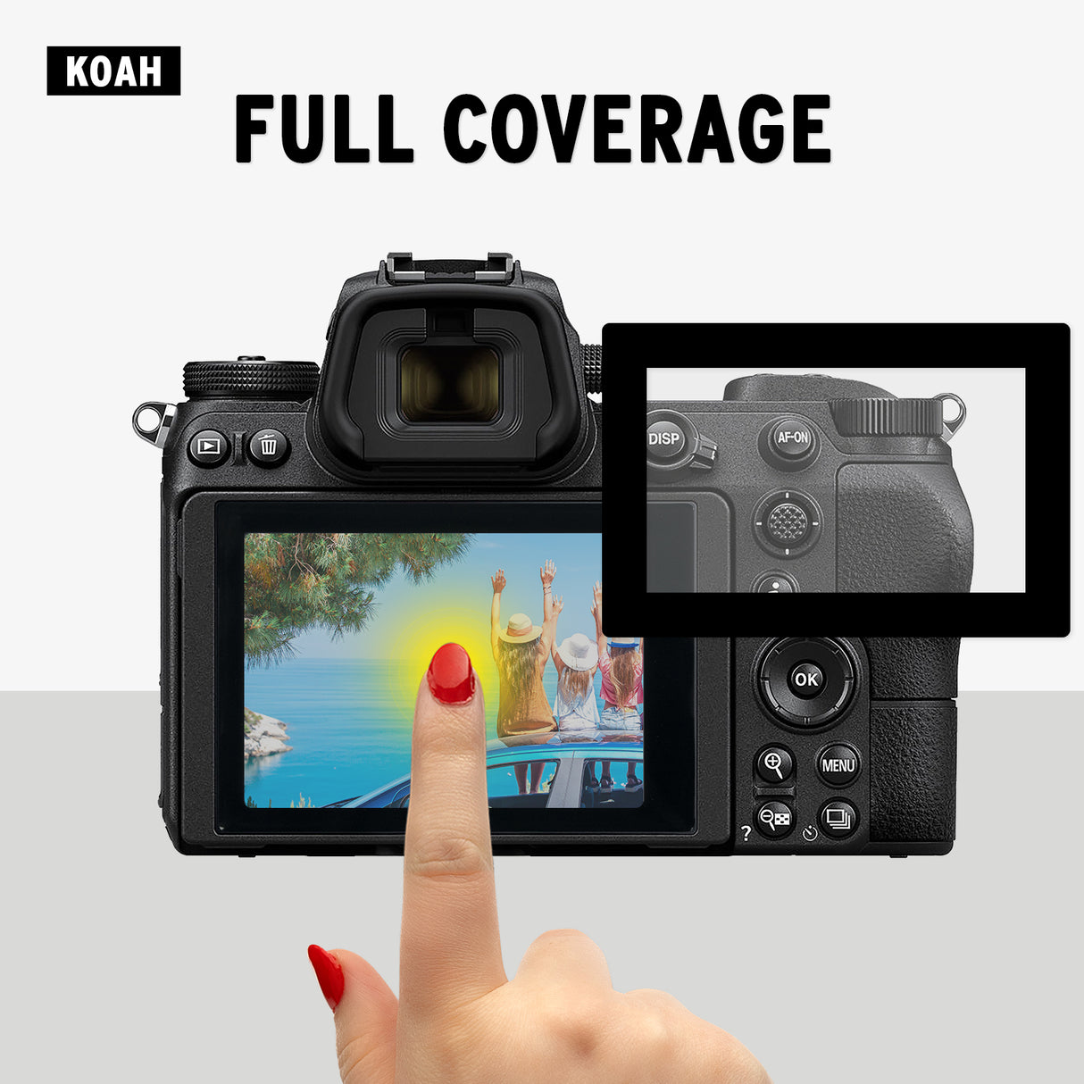Koah LCD Ultra Armor Screen Protector for Nikon Z5, Z6, and Z7 Series and Panasonic S1 Series