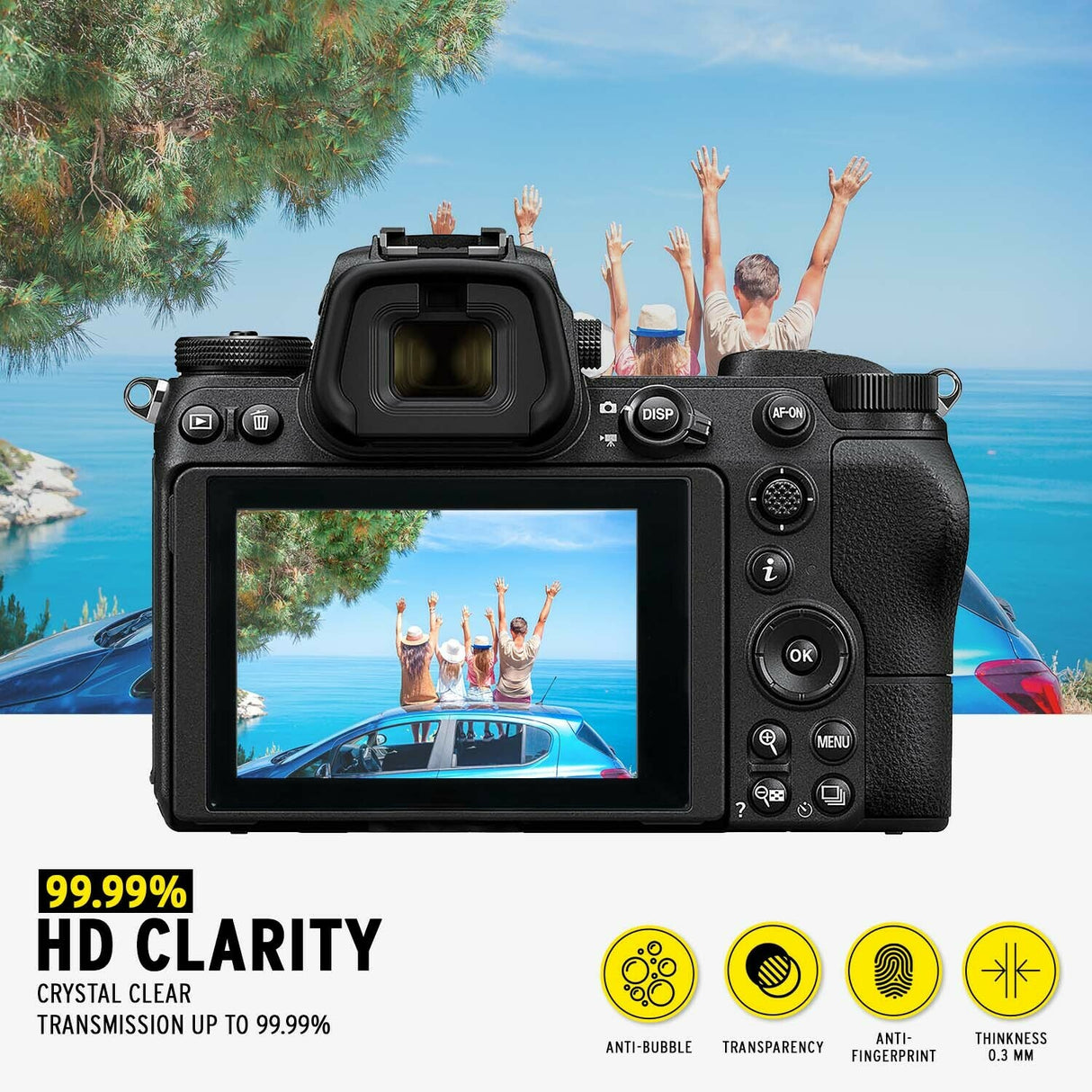 Koah LCD Ultra Armor Screen Protector for Nikon Z5, Z6, and Z7 Series and Panasonic S1 Series