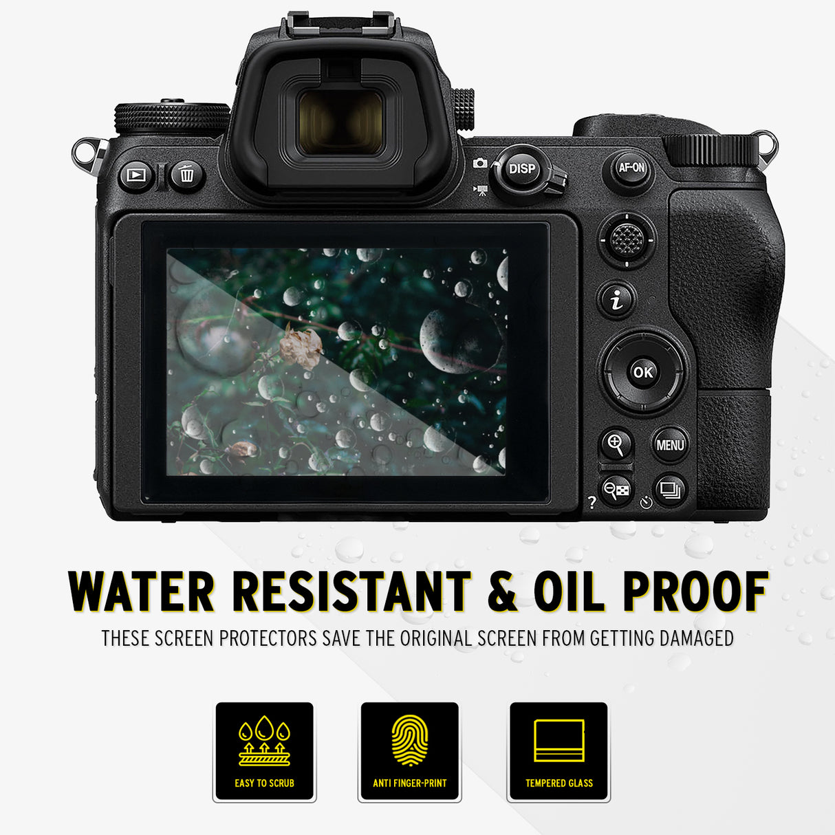 Koah LCD Ultra Armor Screen Protector for Nikon Z5, Z6, and Z7 Series and Panasonic S1 Series