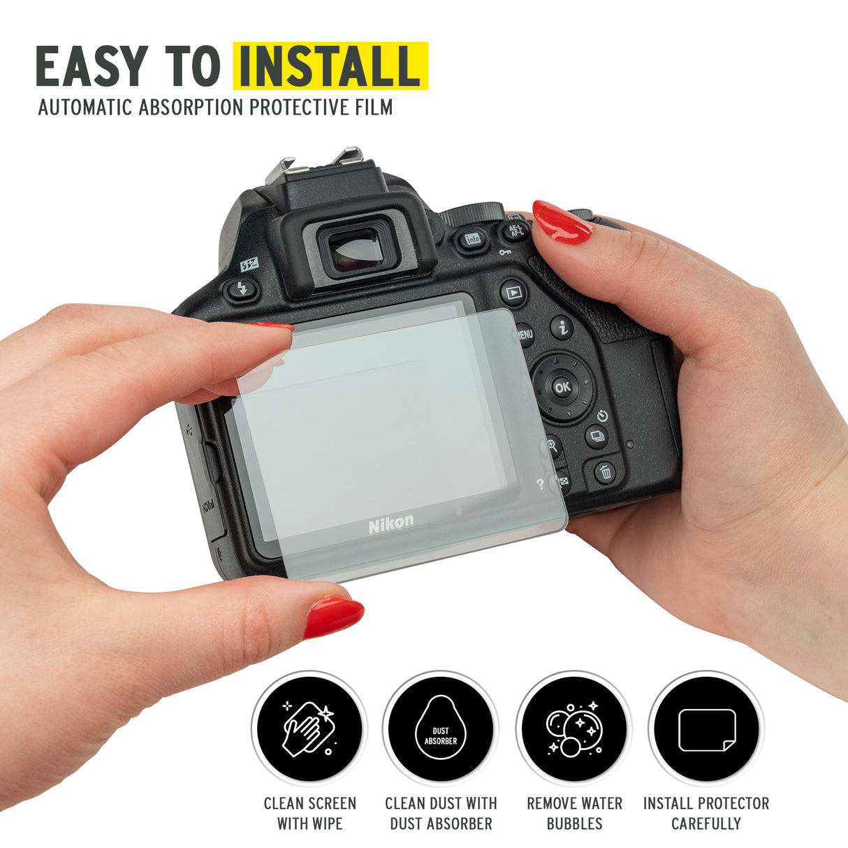 Koah LCD Ultra Armor Screen Protector for Nikon D5500 and D5600 Series Cameras