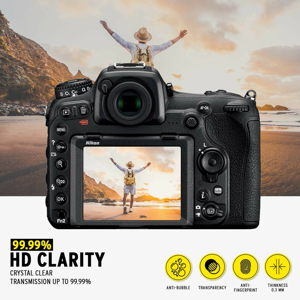 Koah LCD Ultra Armor Screen Protector for Nikon D5500 and D5600 Series Cameras