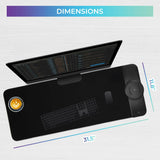 Kratos Power Gaming RGB Gaming Mouse Pad with 15W Wireless Charging