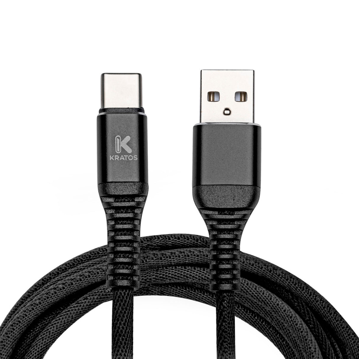 Kratos Power 6-Feet Long Tail Braided Aluminum Alloy USB-C to USB-A Cable (Black)