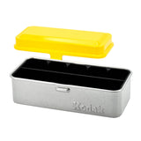 Kodak Steel 35mm and 120mm Film Roll Case (Holds 10 35mm or 8 120mm Rolls, Yellow and Silver)