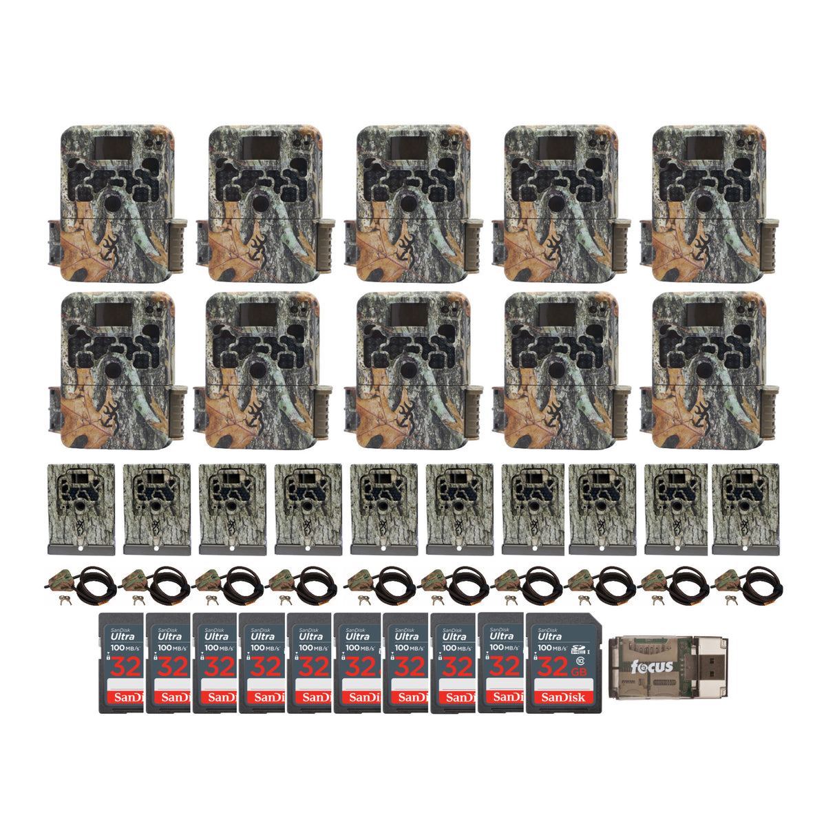 Browning Trail Cameras Strike Force Extreme 16MP Game Camera (10-Pack) Bundle