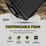 Koah Weatherproof Wheeled Hard Case with Customizable Foam (22 x 14 x 9 Inch)