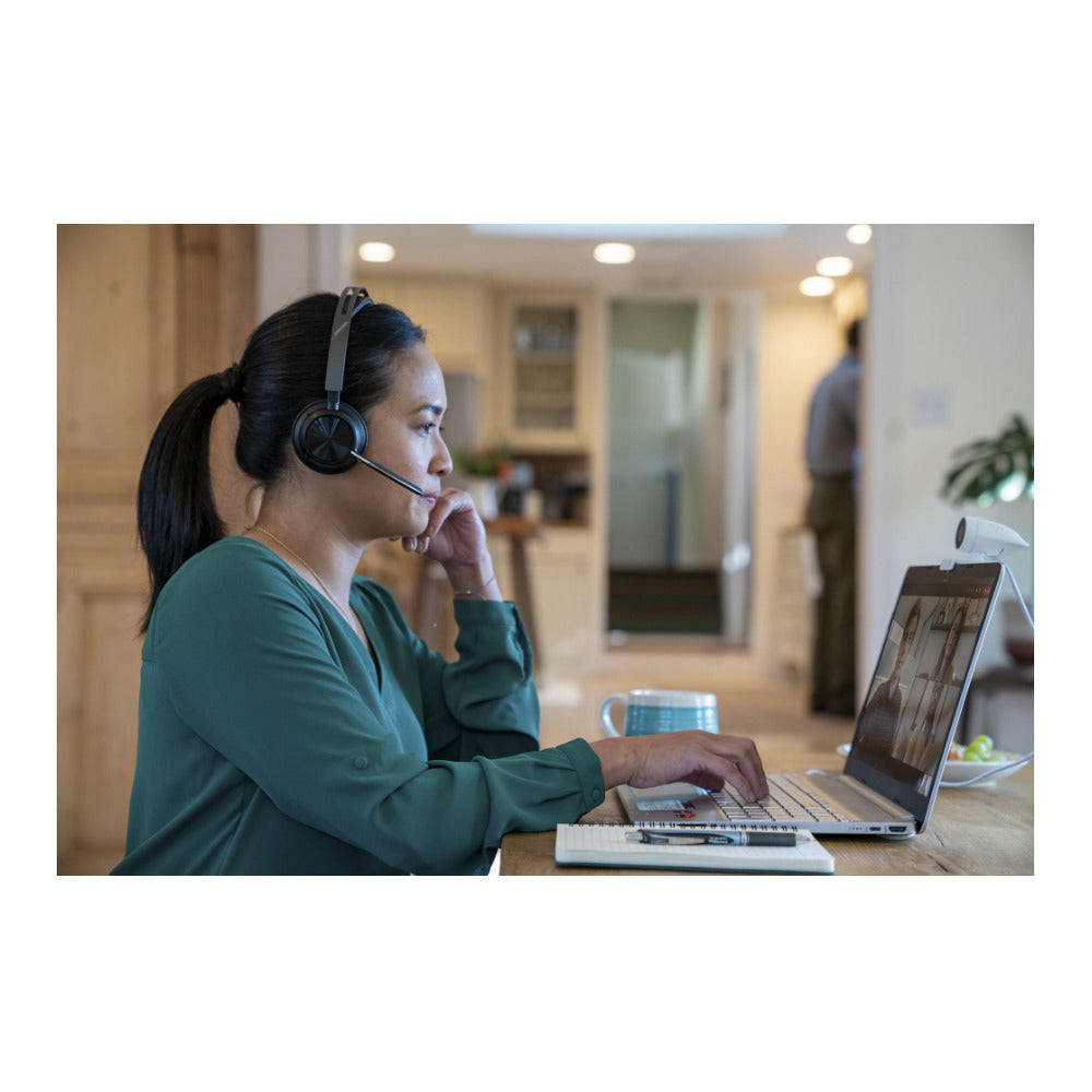 Plantronics Poly Voyager Focus 2 UC Stereo Bluetooth Headset with Stand