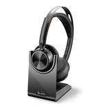 Plantronics Poly Voyager Focus 2 UC Stereo Bluetooth Headset with Stand