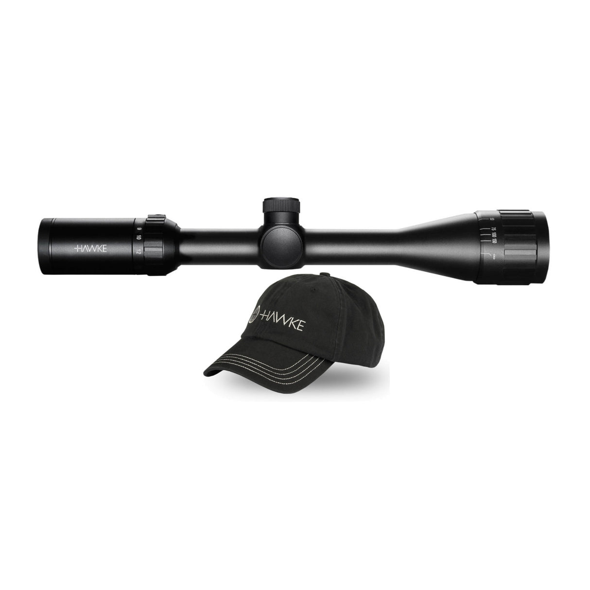 Hawke Sport Optics Vantage 4-12x40 AO Mil Dot Riflescope with Distressed Cap (Black and Gray)