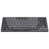 Logitech MX Mechanical Mini Tactile Keyboard (Graphite) with Wireless Mouse (Black) and Palm Rest