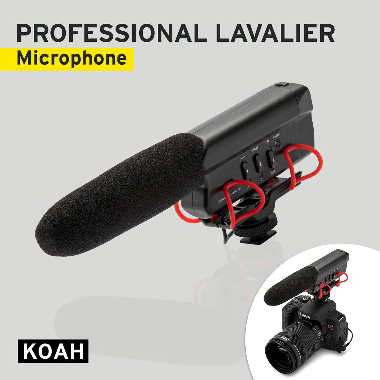 Koah Shotgun Video Microphone Professional On Camera Mic
