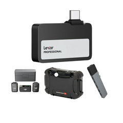 Lexar 1TB Professional Go USB 3.2 Gen 2 Type-C Portable SSD with DJI Mic 2 and Accessories Bundle - 1