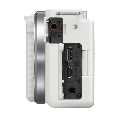 Sony Alpha ZV-E10 APS-C Interchangeable Lens Mirrorless Vlog Camera (Body Only, White)