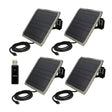 Stealth Cam FieldMAX EX 10-Inch Solar Panel (4-Pack) Bundle with Card Reader - 1