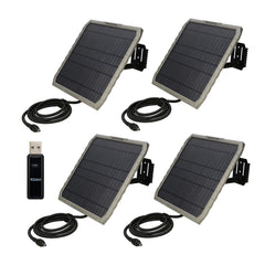 Stealth Cam FieldMAX EX 10-Inch Solar Panel (4-Pack) Bundle with Card Reader - 1