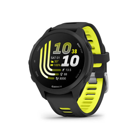 Garmin Forerunner 170 GPS Running Smartwatch with AMOLED Display (Black/ Amp Yellow)-1