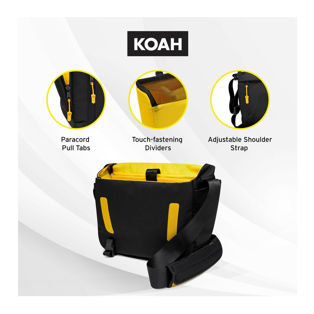 Koah Fulton Precision Shoulder Messenger Camera Bag for Professional Photographers