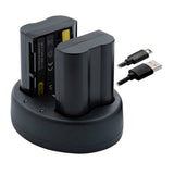 Koah Battery (2-Pack) and Dual Charger for Nikon EN-EL15B