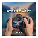 Koah Battery (2-Pack) and Dual Charger for Nikon EN-EL15B