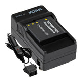 Koah Rechargeable Lithium-Ion Battery and Charger Kit Compatible with Casio NP-40 and Kodak LB-060